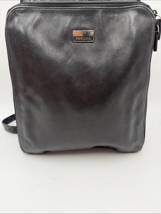 Perlina Black Leather Women’s Backpack with Top Handle main image 9